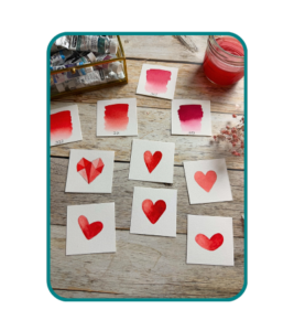 Read more about the article Kreative Herzideen zum Valentinstag: Fünf Varianten für Aquarell-Herzen