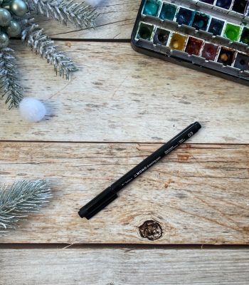 Sandra – Reingemalt – Aquarellmalen lernen, Handlettering und DIY Grußkarten – Weihnachtskarte gestalten3 Fineliner schwarz - wasserfest