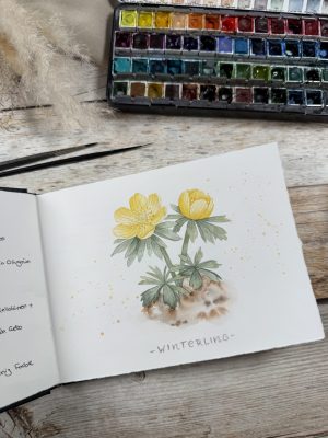 Sandra - Reingemalt - Aquarellmalen lernen, Handlettering und DIY Grußkarten - Zeit für Pinsel und Farbe Frühlingserwachen (7)