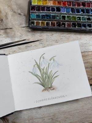 Sandra - Reingemalt - Aquarellmalen lernen, Handlettering und DIY Grußkarten - Zeit für Pinsel und Farbe Frühlingserwachen (8)