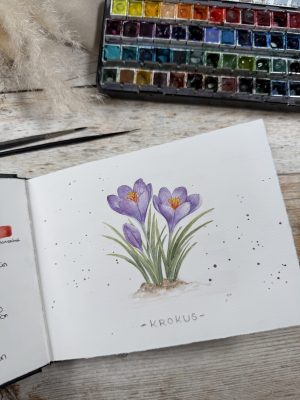 Sandra - Reingemalt - Aquarellmalen lernen, Handlettering und DIY Grußkarten - Zeit für Pinsel und Farbe Frühlingserwachen (9)